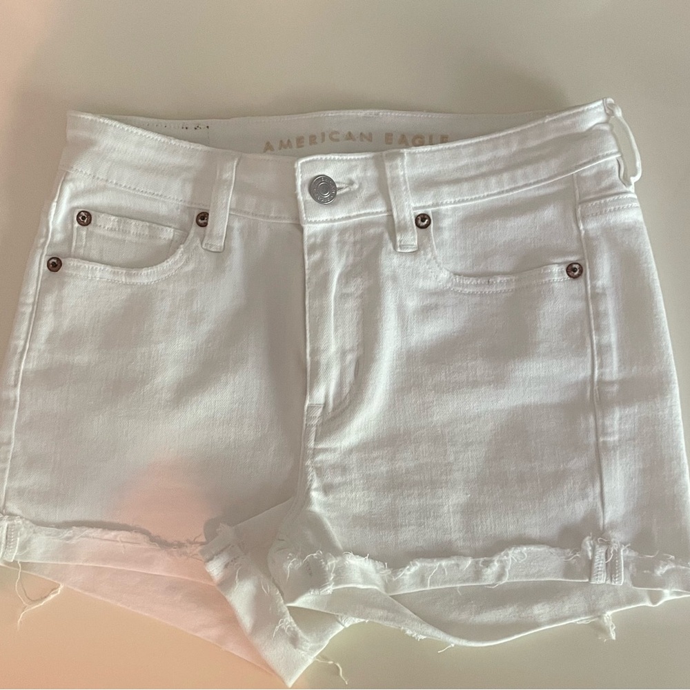 American Eagle White Denim Shorts